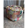 Image 3 : Handstitched, patchwork seating cushion/ footstool