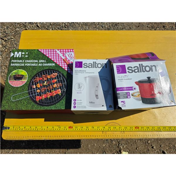 Portable grill, cooker and kettle