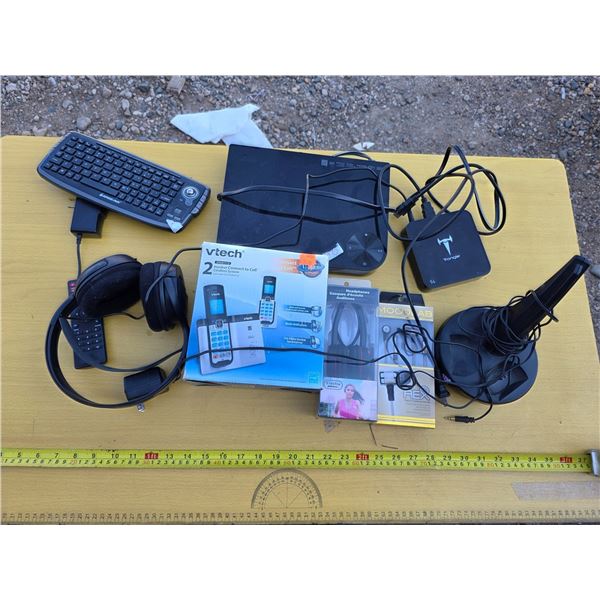Lot of misc electronics- head set