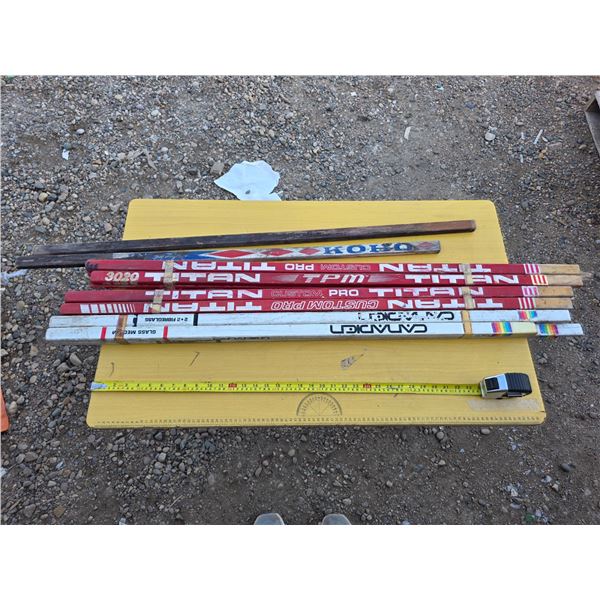 Lot of hockey sticks