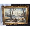Image 1 : Large painting of tundra wilderness-42 by 32"H