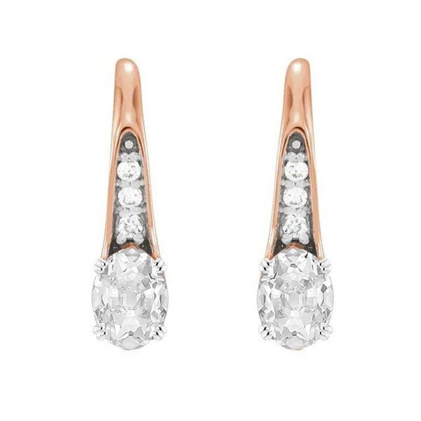 Gold & White Diamond 5.00 Cts Earrings