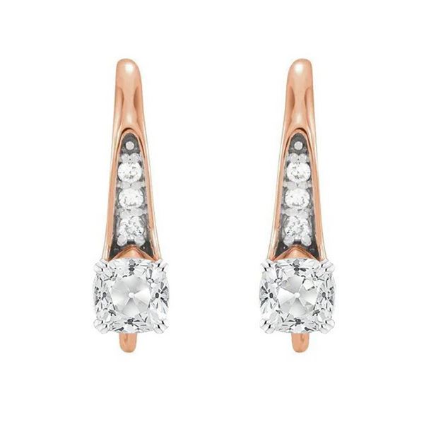 Gold & White Diamond 5.00 Cts Earrings
