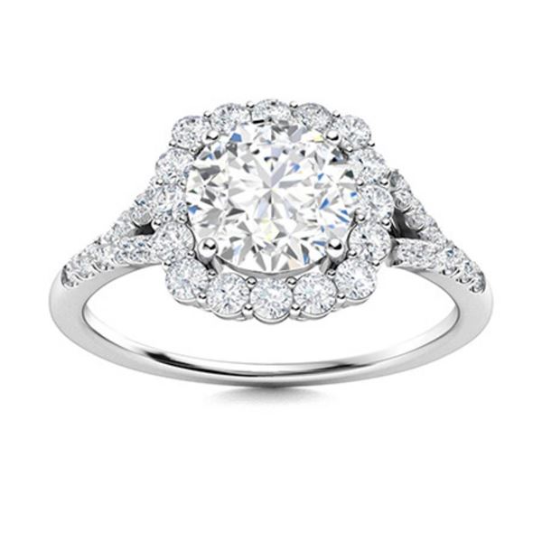 Gold & Brilliant White Diamond 4.50 Cts Ring - E/VVS