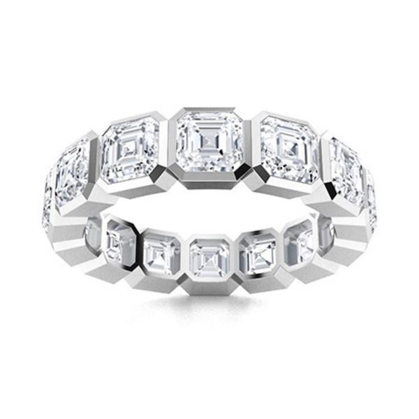 Gold White Diamond 3.50 Cts Eternity Ring