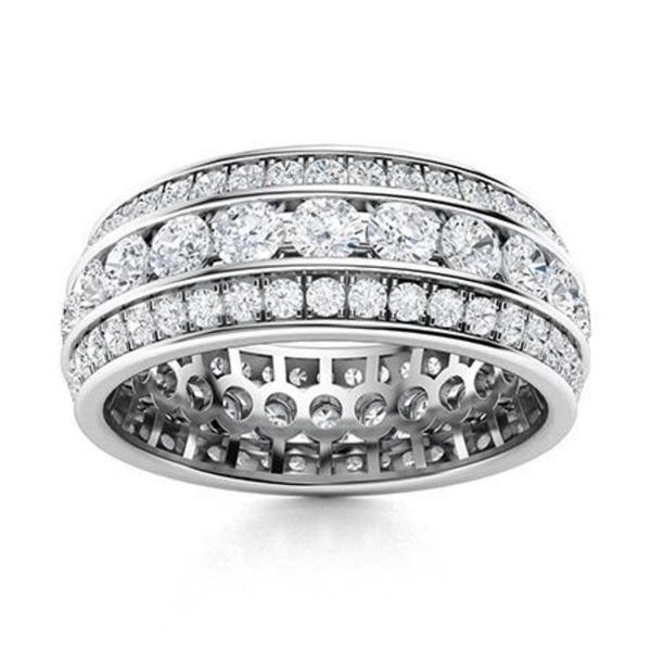 Gold & White Diamond 7.00 Cts Eternity Ring
