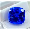 Image 1 : Lab Created Cushion Blue Sapphire 11.90 Cts - VVS