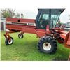 Image 9 : (Lot #'s 277 & 278 are a Group Lot) HESSTON 8100 SWATHER, Cab, 21ft UII Reels, showing 3924 hrs., s/
