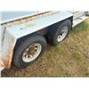 Image 3 : 22 ft Fifth wheel stock trailer (older) tandem axle center divider, no visible SN., sold with Bill o