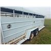Image 6 : 22 ft Fifth wheel stock trailer (older) tandem axle center divider, no visible SN., sold with Bill o