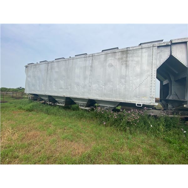 (Lot #'s 284 & 285 are a Group Lot)  33 ft Railroad car 4- hopper grain car with blocking (Buyer to
