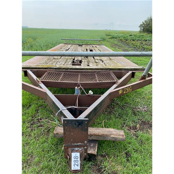 Flat deck trailer c/w mobile home triple axles, ball hitch, farm use only