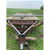 Image 1 : Flat deck trailer c/w mobile home triple axles, ball hitch, farm use only