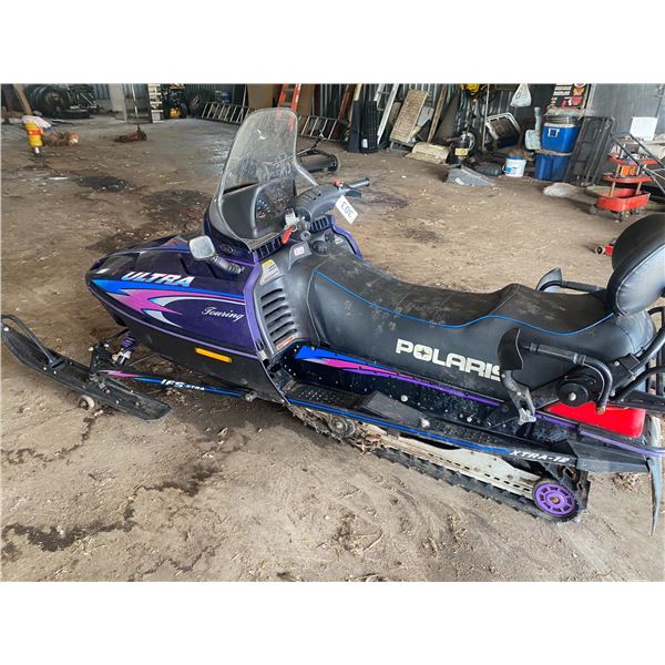 1997 Polaris Ultra Touring Skidoo with reverse, 980 miles, SN.0985378, one owner shedded