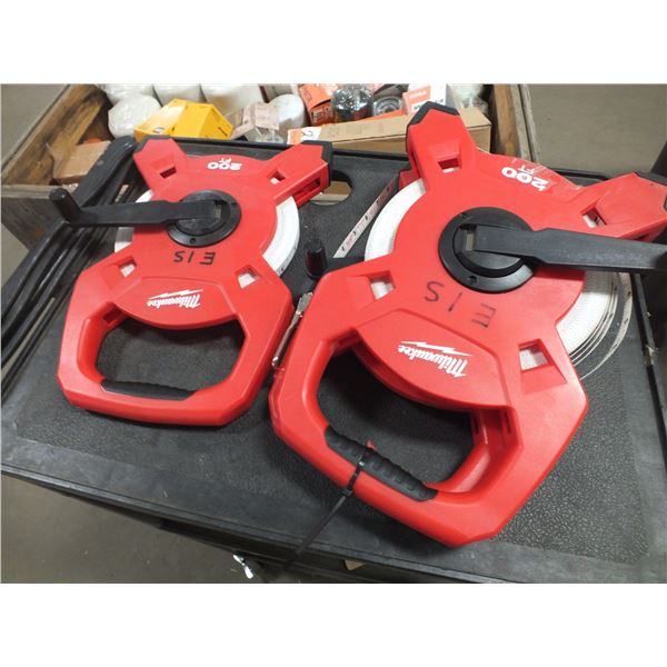 3...200ft Milwaukee Tape Measures