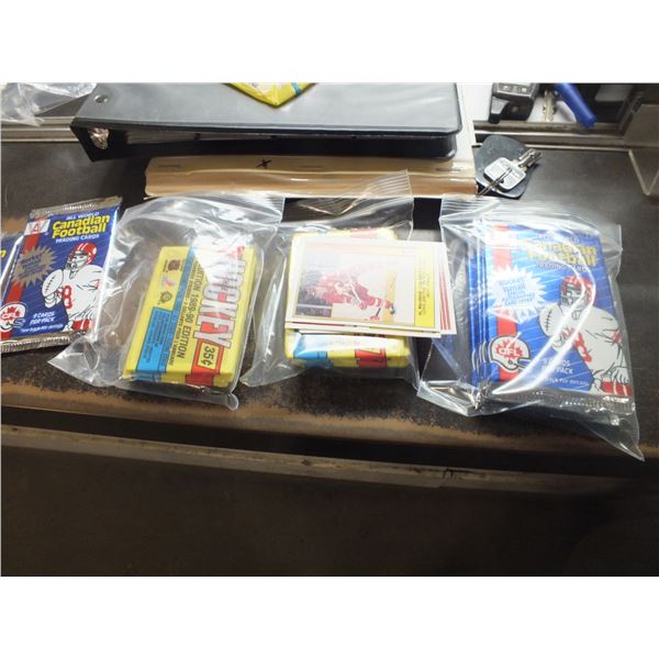 Assorted Football / Hockey Cards & Stickers