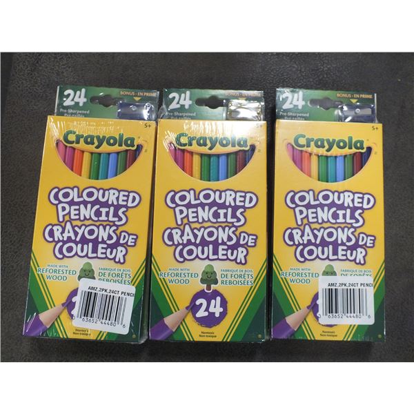 3 Packs Of Crayola Pencil Crayons