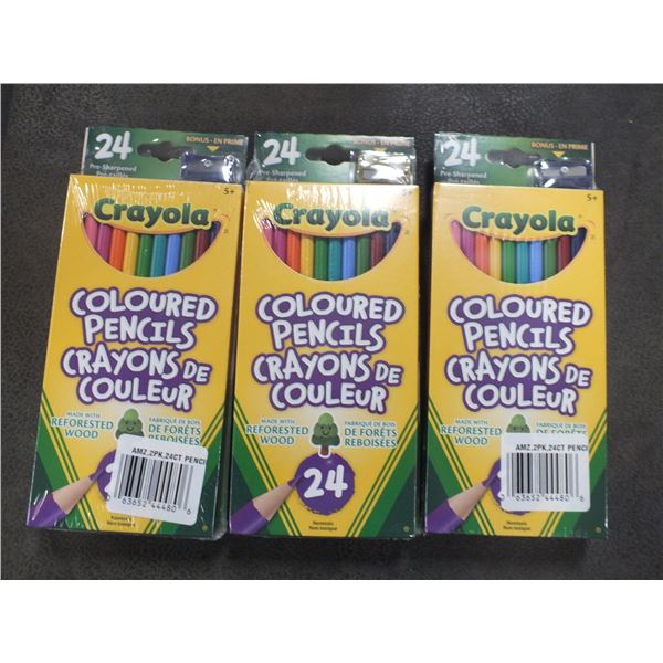 3 Packs Of Crayola Pencil Crayons