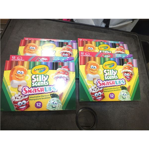 4 Packs of Crayola Silly Scents Smash Ups Washable Markers