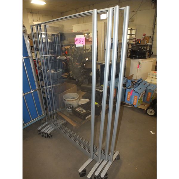 4 Clear Privacy Screens On Wheels