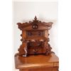 Image 2 : Antique Eastlake miniature salesman's sample wash stand with single shelf and locking commode cupboa