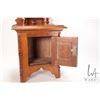 Image 8 : Antique Eastlake miniature salesman's sample wash stand with single shelf and locking commode cupboa