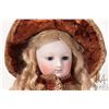 Image 2 : Antique 17" French Fashion doll with bisque head and shoulder plate on kid leather body. Threaded co