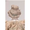Image 8 : Antique 14 1/2" glazed china head doll with glazed china forearms on cloth body. Original costume in