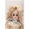 Image 2 : Antique Sonneberg leather body doll with Belton with rare oily bisque painted head and bisque forear