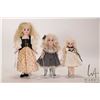 Image 1 : Three Darlene Lane reproduction porcelain dolls including A. Marque 9" "Heidi" created for UFDC Conv