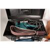 Image 2 : Makita 100mm disc grinder w/ several discs in wooden box, Makita belt sander w/ several belts in pla