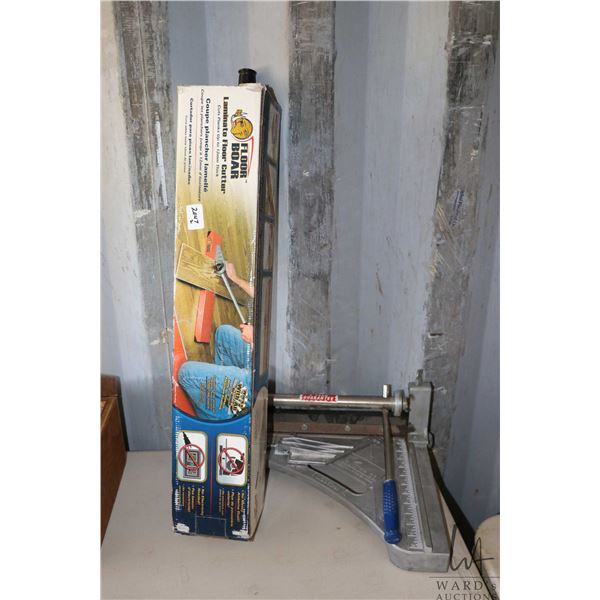 Crain Cutter model A laminate floor cutter and a Floor Boar ratcheting laminate floor cutter