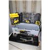 Image 1 : Stanley tool box and contents including Stanley Fatmax 5 beam laser level, three Fatmax tape measure