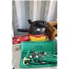 Image 1 : Craftsman laserie 90 series die grinder and bits, Husky 12V inflator pump and a Stinger wet/dry vac