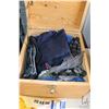 Image 2 : Selection of work ware including t-shirts, coveralls, gloves, rain suit and hard hat. Plus tool bag 