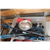 Image 2 : Selection of hand tools including combination wrenches, 1/2" impact wrench, 8 piece 3/8" drive impac