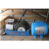 Image 1 : Selection of items including two 13X5-006 turf wheels, gate latch set, axe, nine 18 x 5/8" lag bolts