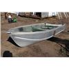 Image 1 : Sears 12' aluminum fishing boat. Comes w/ 78 x 48 trailer, two seats, evinrude 9.5 HP engine, model 
