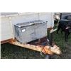 Image 2 : Flat deck utility trailer w/ removable sides. Deck measures 86" wide x 129" long. Has 14" tires, 2" 