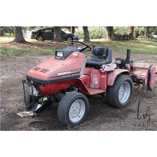 Honda RT5000 tractor w/ roto tiller and 46" front blade. 3-point hitch, front and rear PTO. See vide