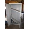Image 2 : Metal storage locker w/ double doors and four shelves. Measures 72" H x 36" W x 18" D