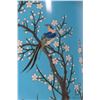 Image 2 : Vintage fine lined cloisonne w/ cherry blossom and bird motif. Measures 10" high