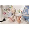 Image 2 : Selection of vintage porcelain and crystal including Wedgwood pitcher, 13" Royal Doulton "Covelly" p