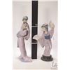 Image 2 : Lladro Nao figurine " Japanese Geisha with Fan" 1980, 13" in height and "Madame Butterfly" # 4991, 1