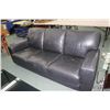 Image 1 : Modern Violino Furniture black leather full size sofa 85" in length