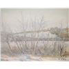 Image 1 : Richard Dixon framed acrylic on canvas painting, titled on verso "Riverdale Early Winters Day", sign