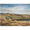 Image 1 : Richard Dixon framed acrylic on canvas painting, on verso "Dawson Park Corner" and signed by artist,