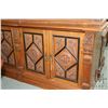 Image 2 : Antique hand carved walnut sideboard with book storage/ display shelves, each door in base features 