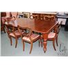 Image 1 : Antique Victorian mahogany dining table 41" X 46" plus one additional 22 1/2" insert leaf, fitted wi
