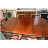 Image 2 : Antique Victorian mahogany dining table 41" X 46" plus one additional 22 1/2" insert leaf, fitted wi
